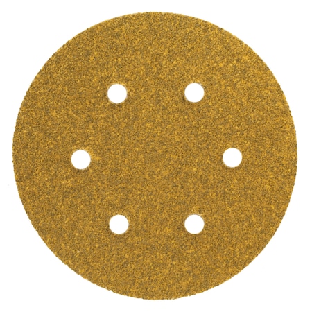 Norton Abrasives Gold Reserve No-Fil NorGrip Paper H&L Vacuum Disc A296 Aluminum Oxide P80 Grit, 50PK 66623334786
